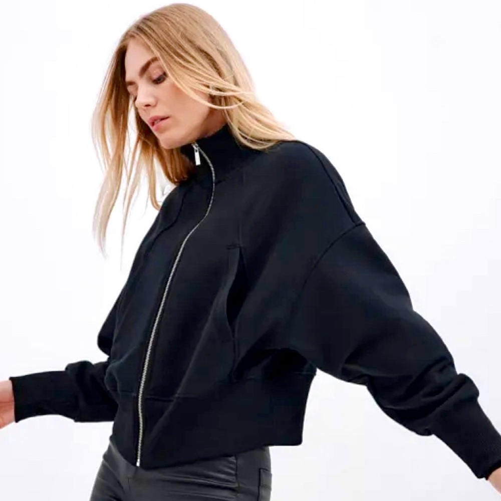 NWT Marcella Black Hudson Sweatshirt Jacket Size XS ✨